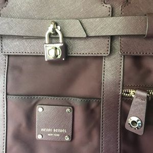 Henri bendel backpack purse in plum